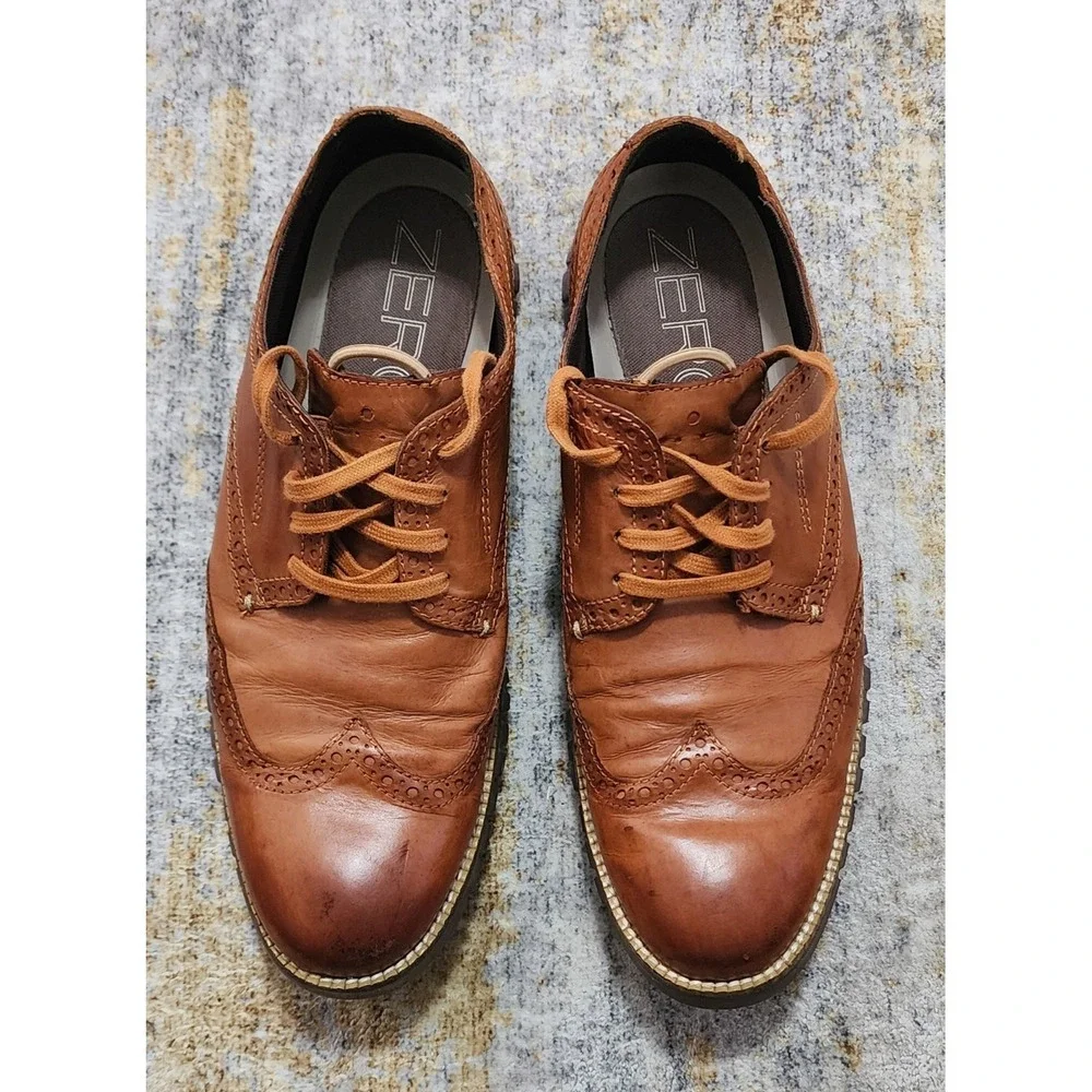 Cole Haan Men's Brown ZeroGrand Wingtip Oxford Shoes Size 10 C22747